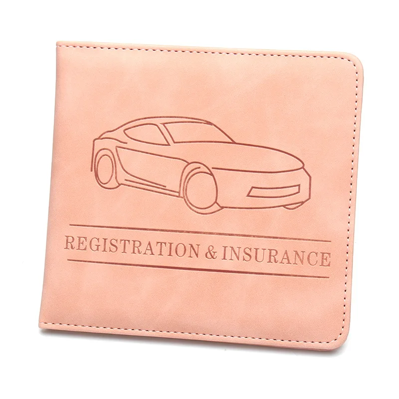 Car Registration,Driver's License and Insurance Card Holder - Leather Vehicle Glove Box Automobile Documents Paperwork Organizer