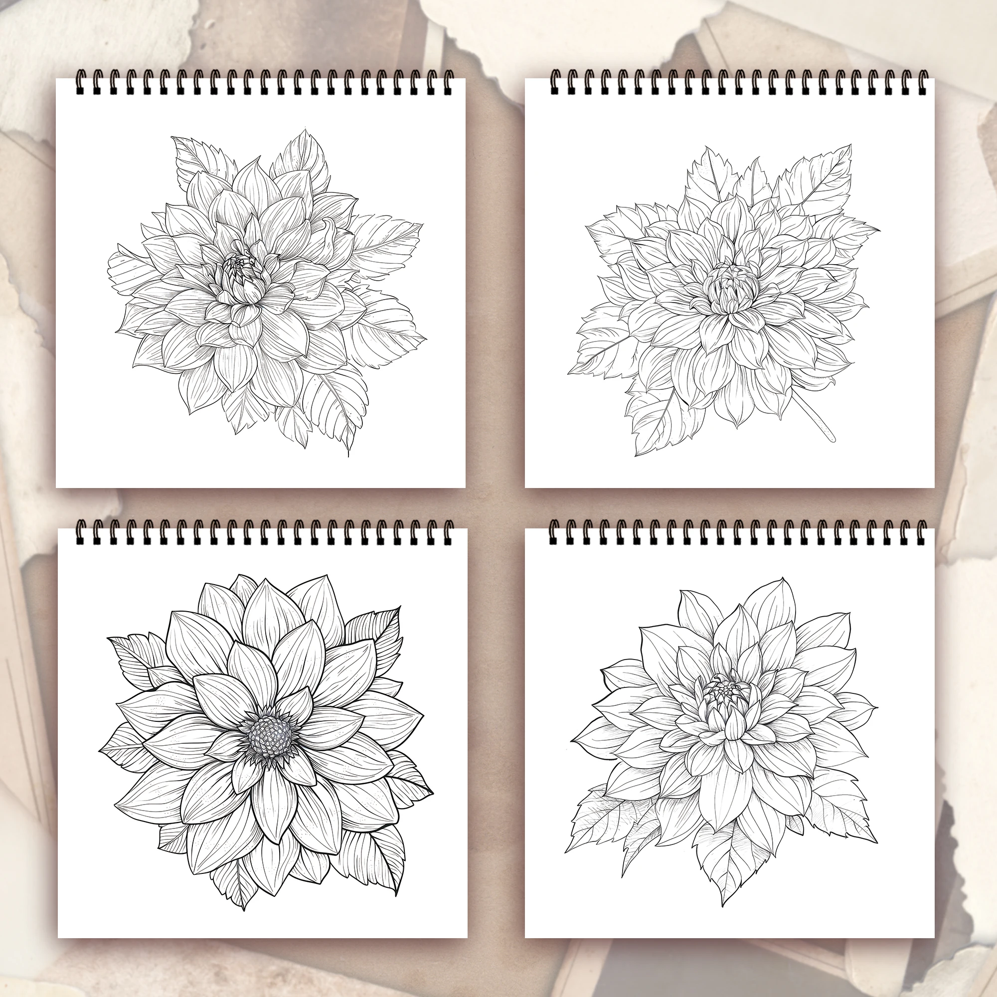 Spiral Colouring Book 30 Sheets 8.3x 8.3 Inches 100gsm Thick Paper, For Relief, Anxiety, Perfect for Many Holiday Gifts