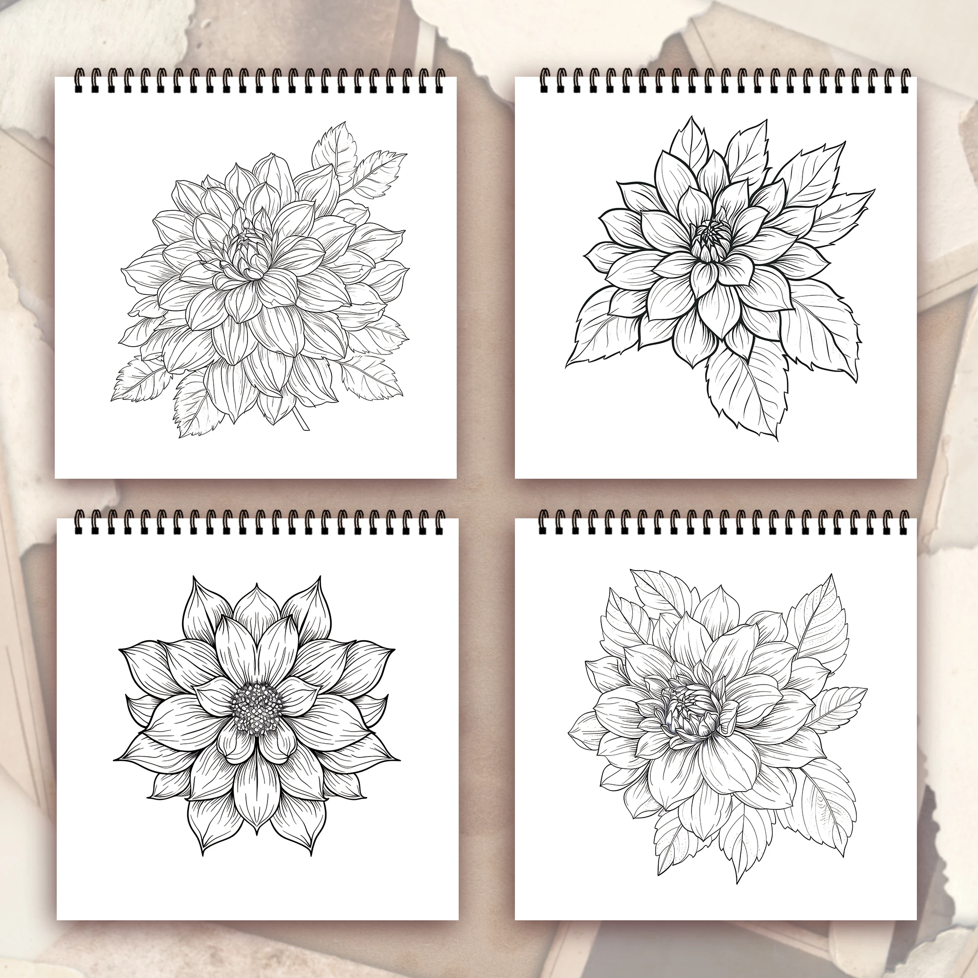 Spiral Colouring Book 30 Sheets 8.3x 8.3 Inches 100gsm Thick Paper, For Relief, Anxiety, Perfect for Many Holiday Gifts