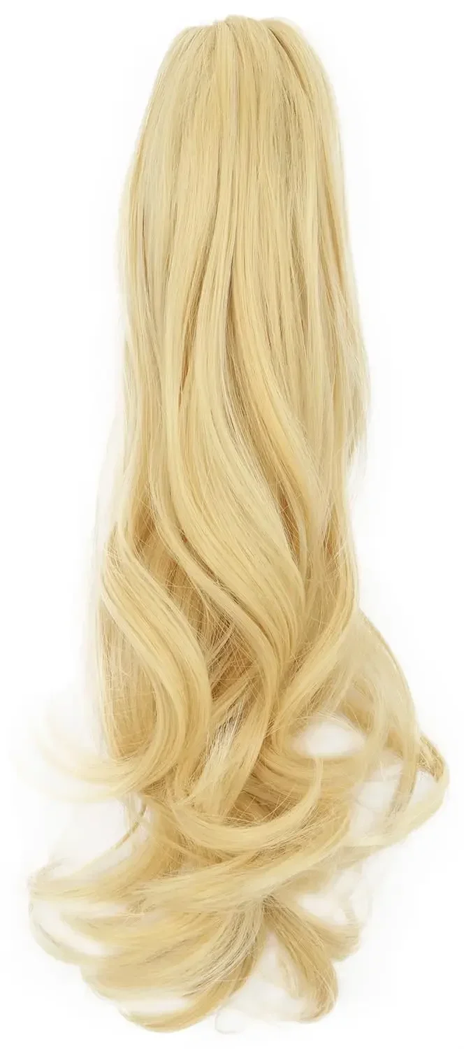 Women Blonde Ponytail Wig Princess Wig Pigtail Wig Halloween Costume Anime Cosplay Wig Synthetic Hair Girls Party