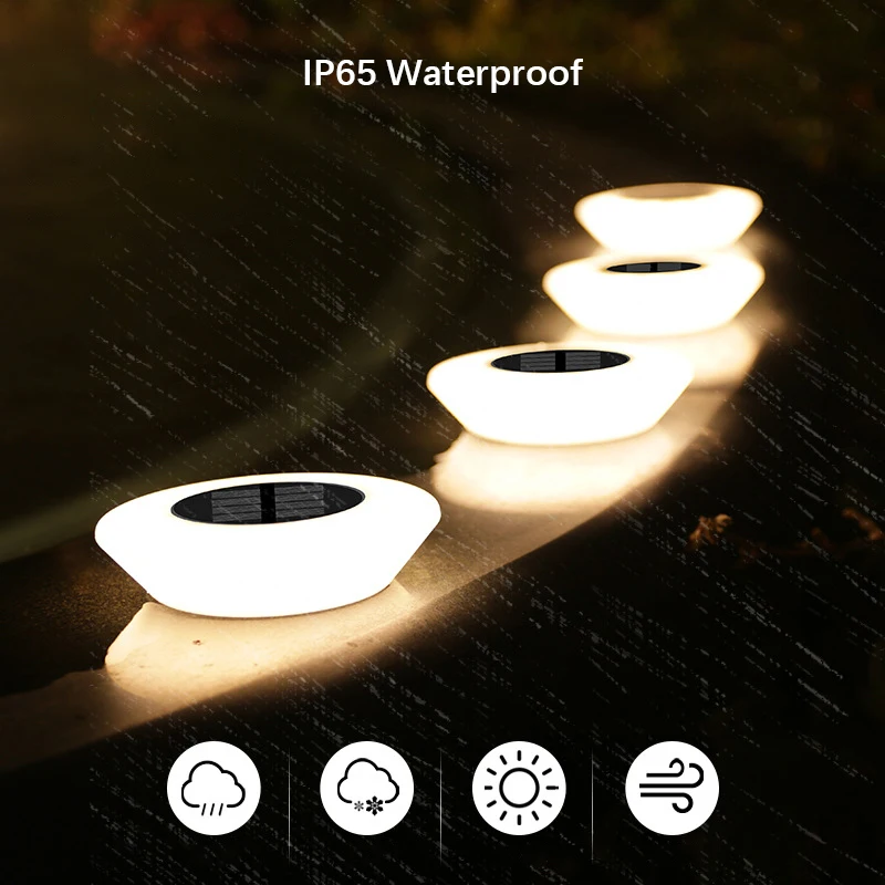 1/4Pack Solar Ground Lights,14LED Waterproof Outdoor Landscape Light, LED Lawn Lamp, for Garden Pathway Yard Deck Camping Decor