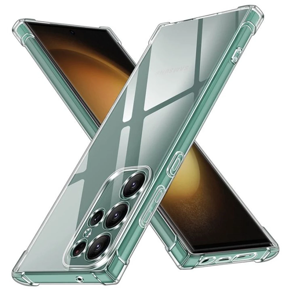 Clear Case For Samsung Galaxy S25 S24 S23 S22 S21 Plus Ultra Shockproof Case A54 A34 A14 A56 A53 A33 A36 A13 A52 A32 A55 Cover
