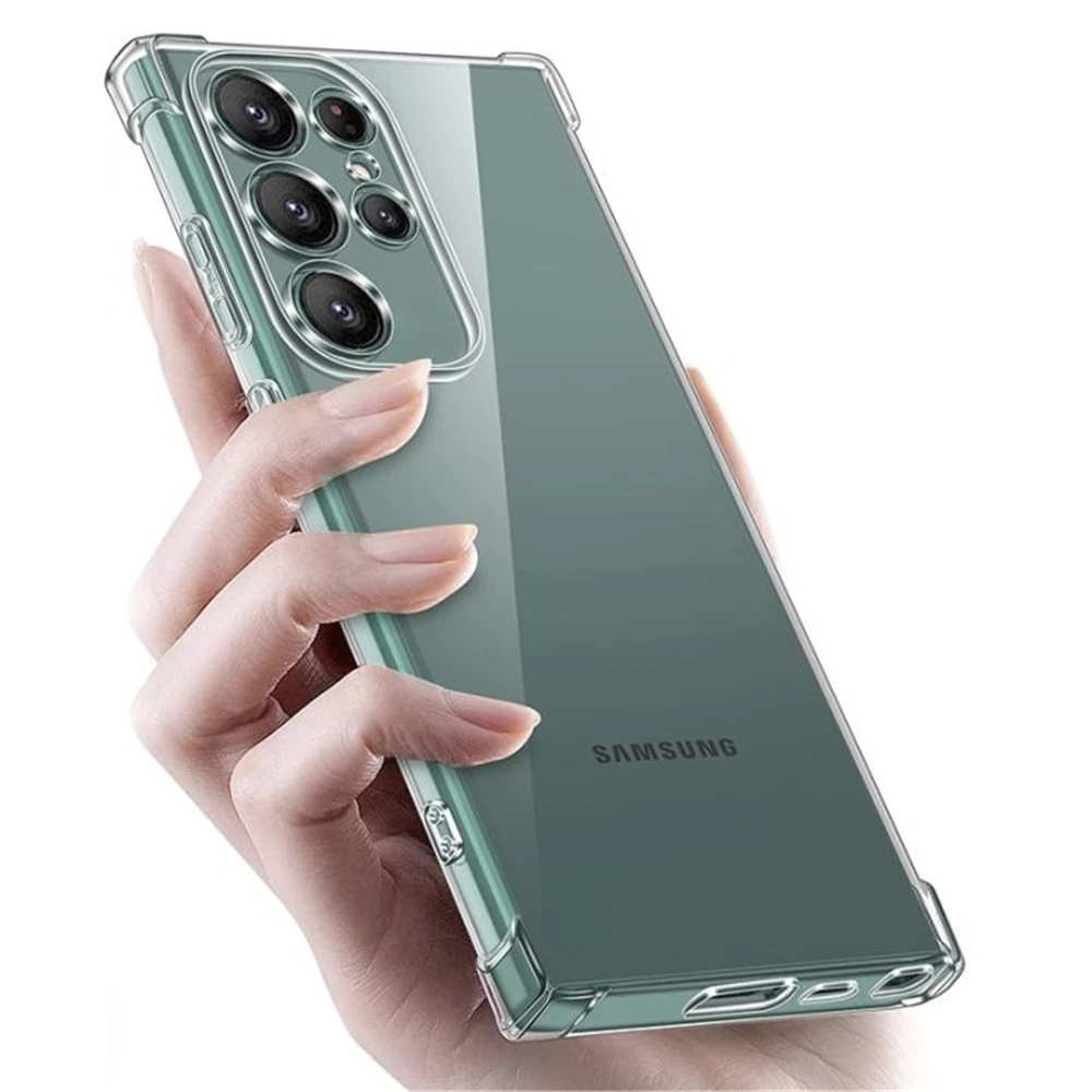 Clear Case For Samsung Galaxy S25 S24 S23 S22 S21 Plus Ultra Shockproof Case A54 A34 A14 A56 A53 A33 A36 A13 A52 A32 A55 Cover
