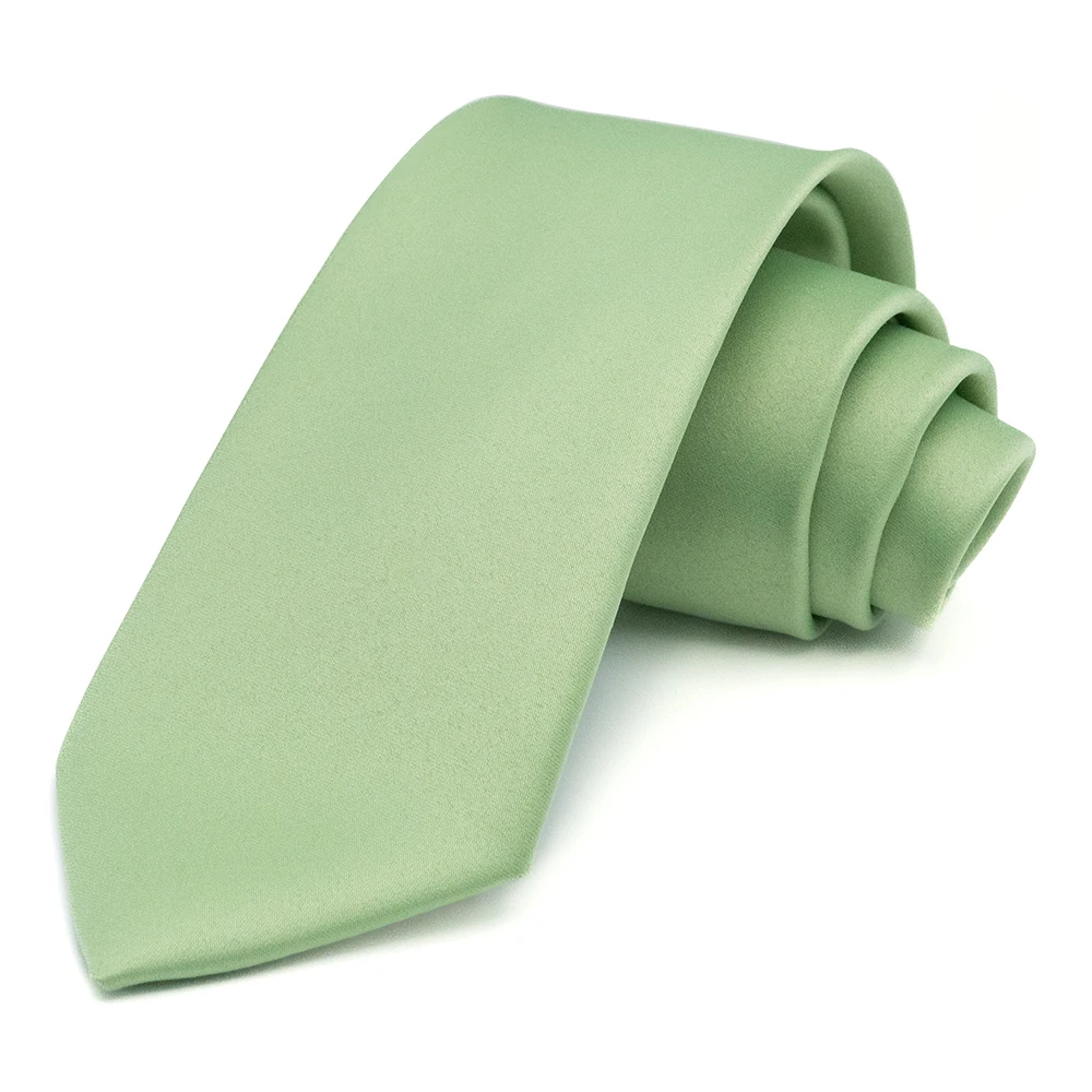 EASTEPIC 8 cm Sage Green Quality Polyester Tie for Men Classic Neckwear Men's Accessory Solid Color Hot Pink Business Conference