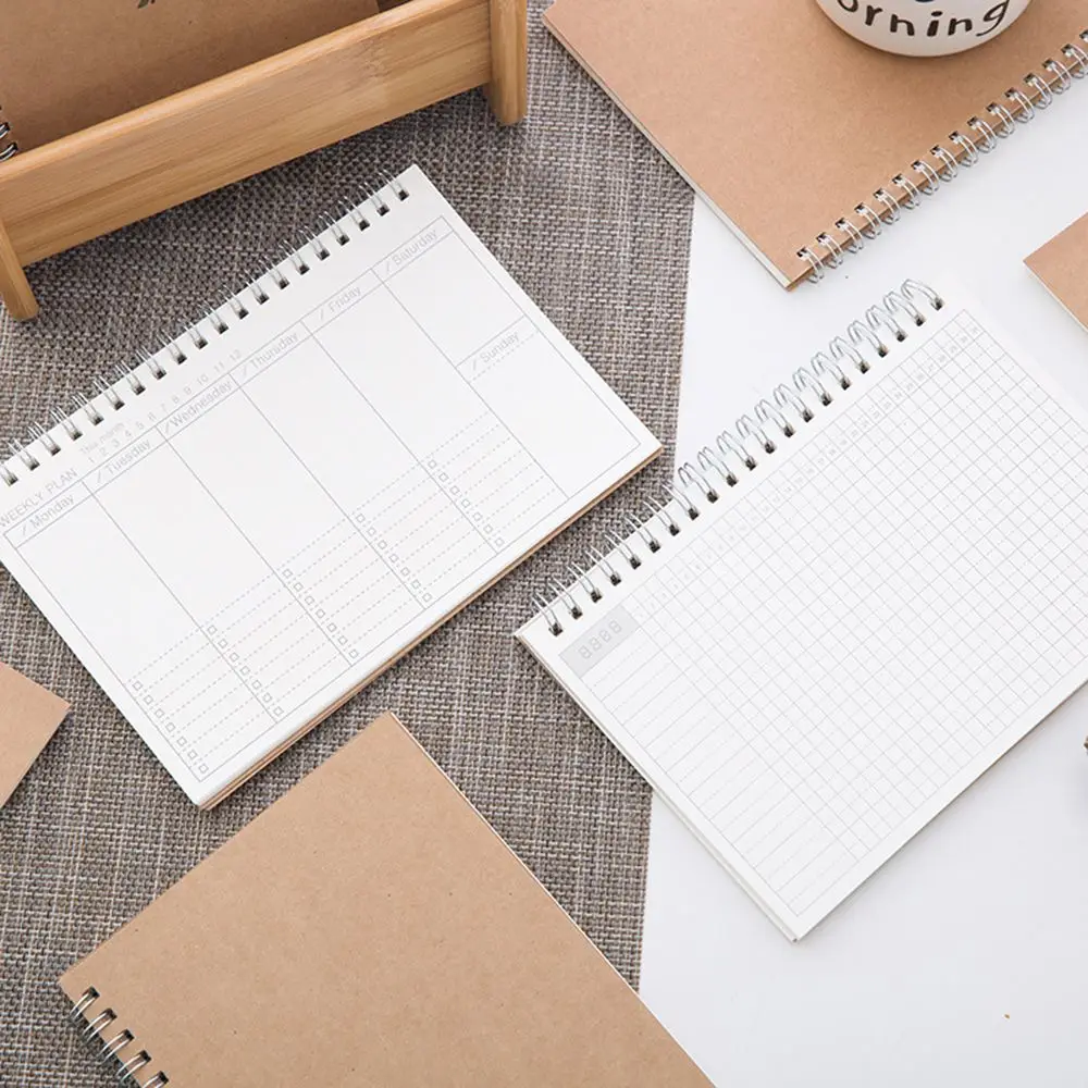 Daily Weekly Planner Notebook Spiral Agenda Daily Schedule Journal Notebooks Time To Do List Office Stationery School Supplies