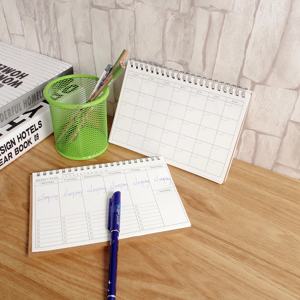 Daily Weekly Planner Notebook Spiral Agenda Daily Schedule Journal Notebooks Time To Do List Office Stationery School Supplies