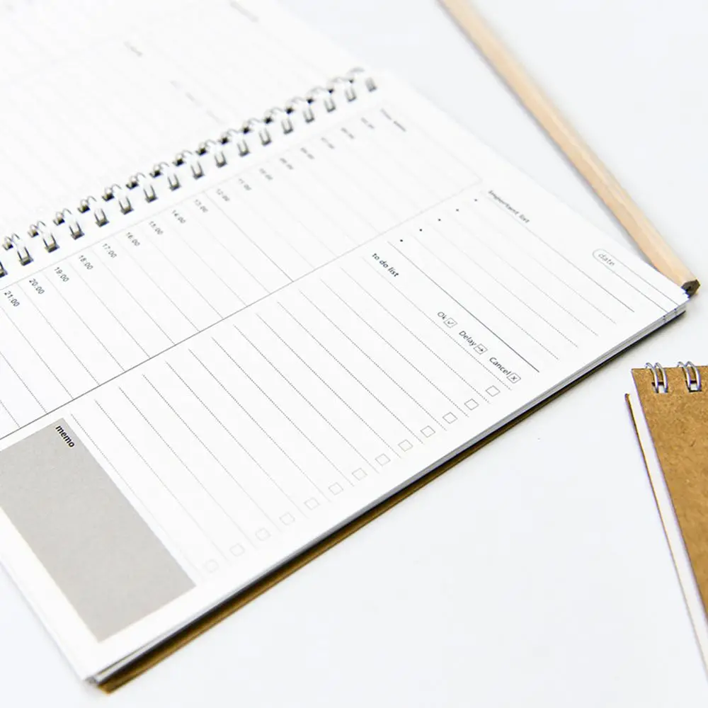 Daily Weekly Planner Notebook Spiral Agenda Daily Schedule Journal Notebooks Time To Do List Office Stationery School Supplies