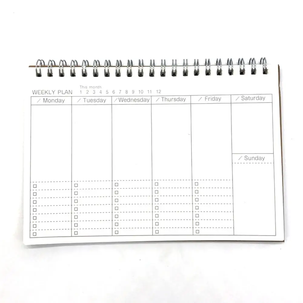 Daily Weekly Planner Notebook Spiral Agenda Daily Schedule Journal Notebooks Time To Do List Office Stationery School Supplies
