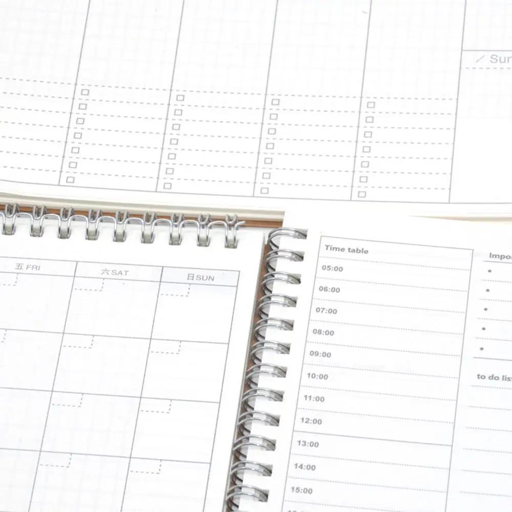 Daily Weekly Planner Notebook Spiral Agenda Daily Schedule Journal Notebooks Time To Do List Office Stationery School Supplies