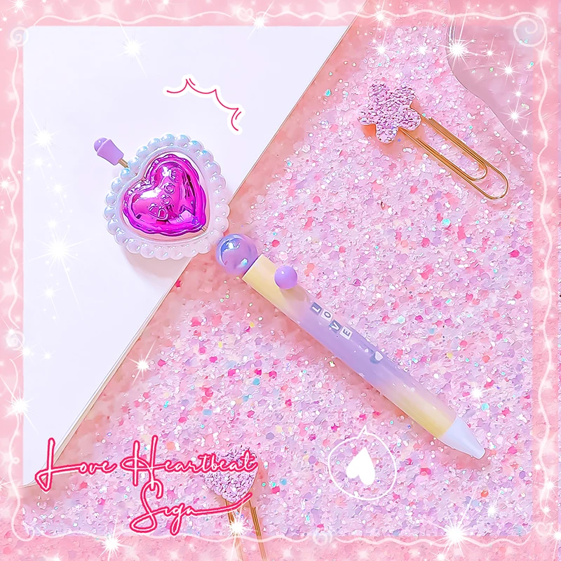 pretty stationery items back to school Writing pens heart love gel pens Elegant pens Kawaii Stationery supplies cute pens