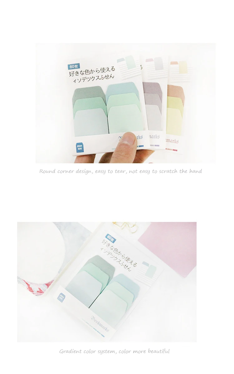 Kawaii Sticky Notes 60 sheets adhesive notepad Post Stationery Memo pad it Bookmarks Stickers in notebook School supplies