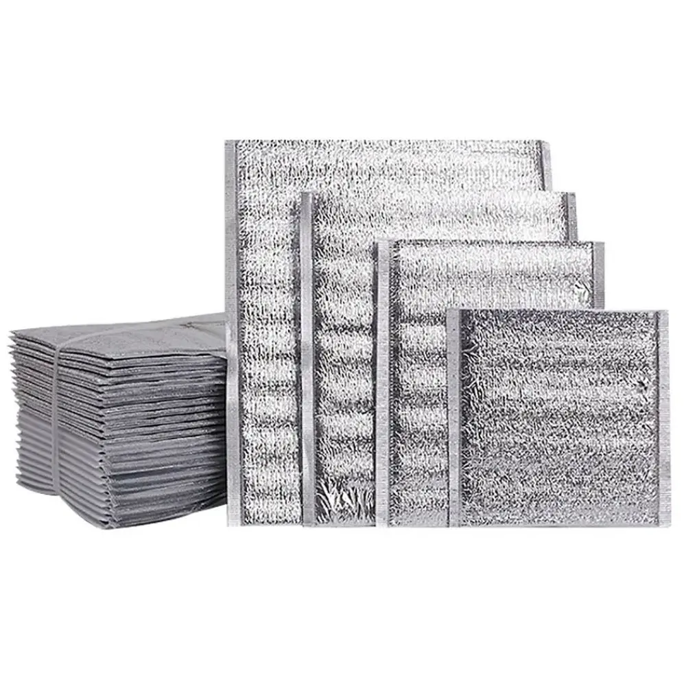 Aluminum Foil Cooler Bag Insulation Folding Picnic Portable Food Thermal Packing Bag Food Delivery Drink Carrier Insulated Bag