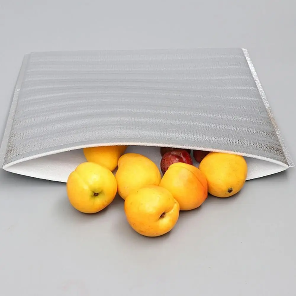 Aluminum Foil Cooler Bag Insulation Folding Picnic Portable Food Thermal Packing Bag Food Delivery Drink Carrier Insulated Bag