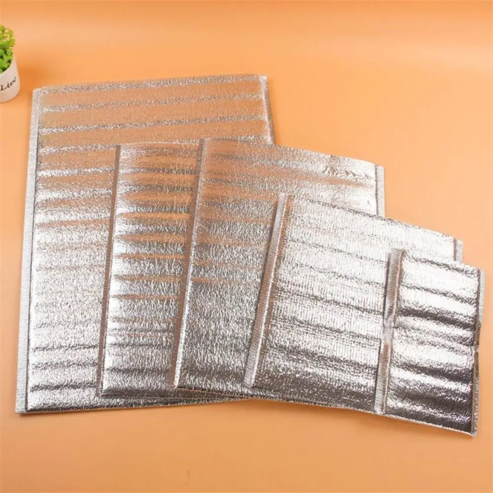 Aluminum Foil Cooler Bag Insulation Folding Picnic Portable Food Thermal Packing Bag Food Delivery Drink Carrier Insulated Bag