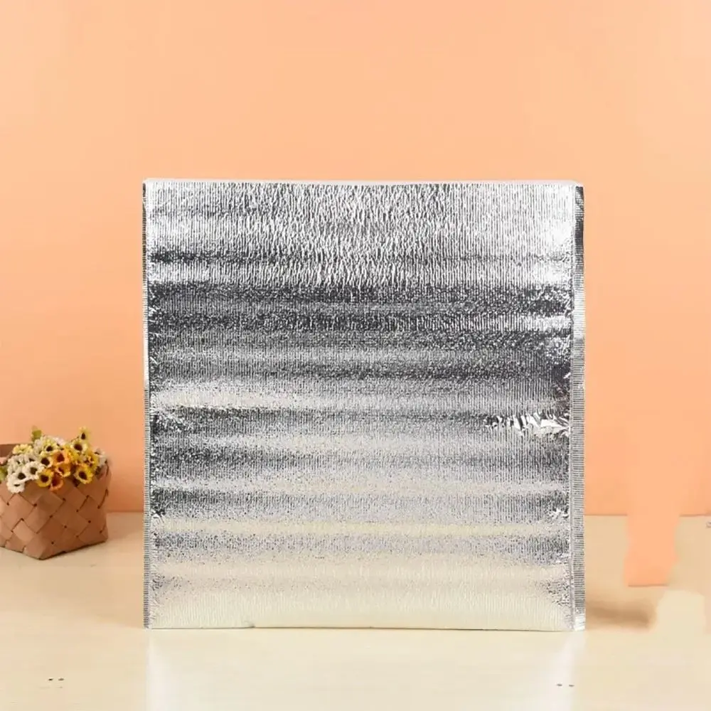 Aluminum Foil Cooler Bag Insulation Folding Picnic Portable Food Thermal Packing Bag Food Delivery Drink Carrier Insulated Bag