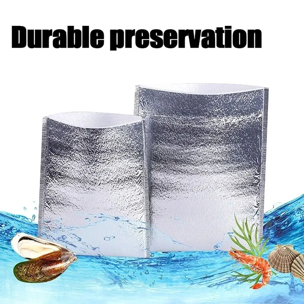 Aluminum Foil Cooler Bag Insulation Folding Picnic Portable Food Thermal Packing Bag Food Delivery Drink Carrier Insulated Bag