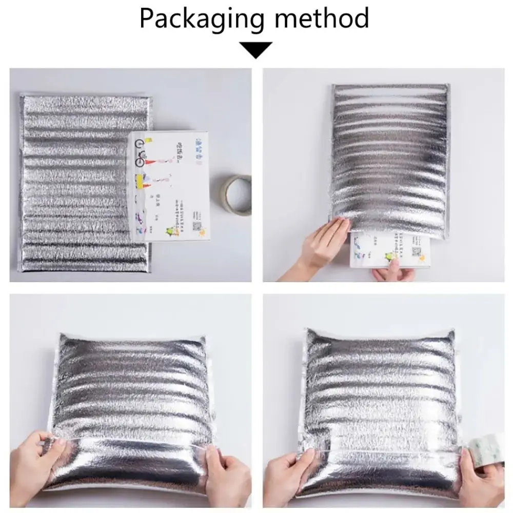 Aluminum Foil Cooler Bag Insulation Folding Picnic Portable Food Thermal Packing Bag Food Delivery Drink Carrier Insulated Bag