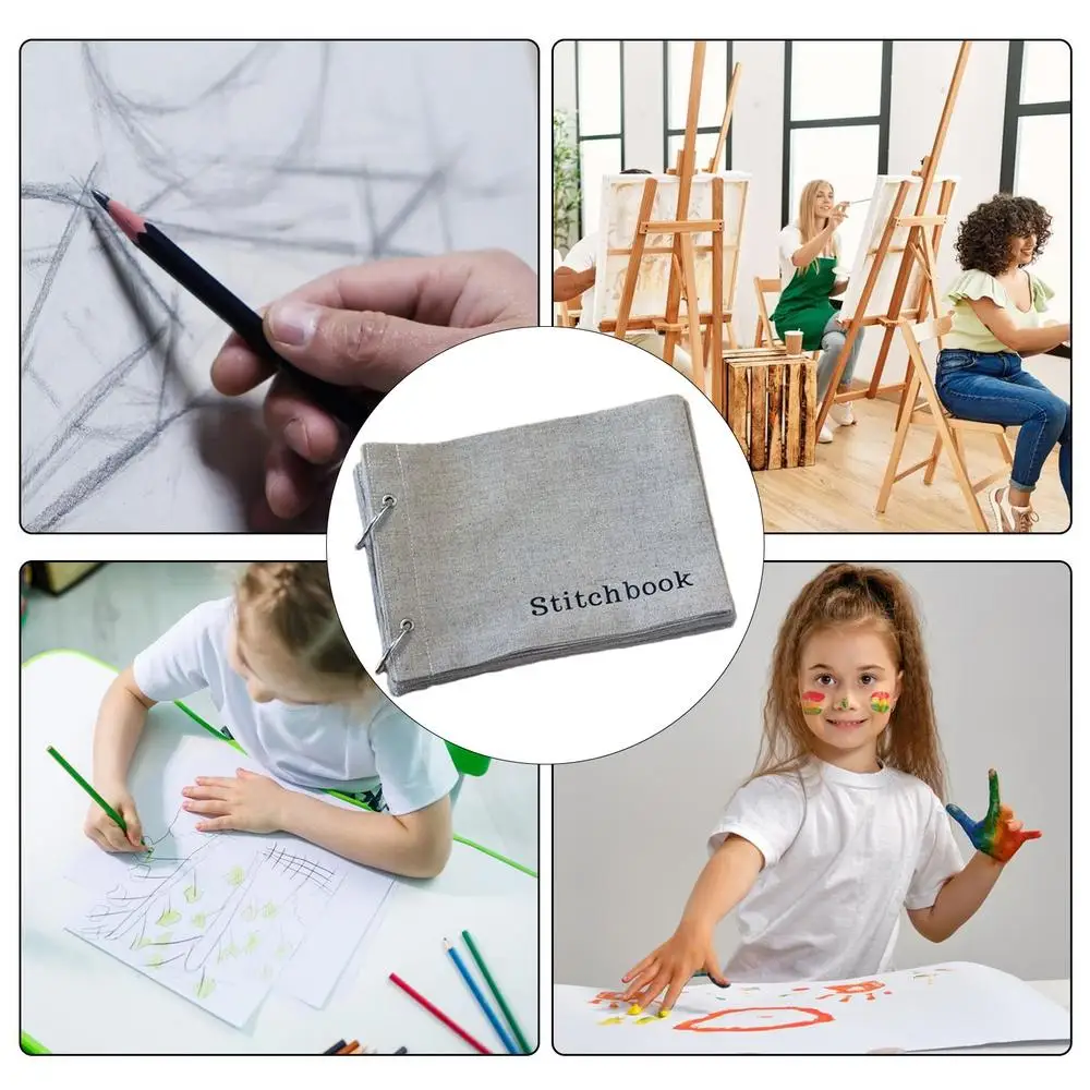Blank Fabric Sketchbook Blank Notebook Book Art Sketchbook With Unique Folding Design For Drawing Enthusiasts Writers