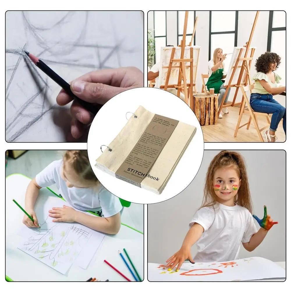 Blank Fabric Sketchbook Blank Notebook Book Art Sketchbook With Unique Folding Design For Drawing Enthusiasts Writers