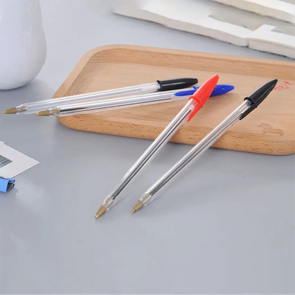 1mm Ballpoint Pen Ball Point Pens Kids School Office Supplies Longlasting 3Colors 5/10PCS