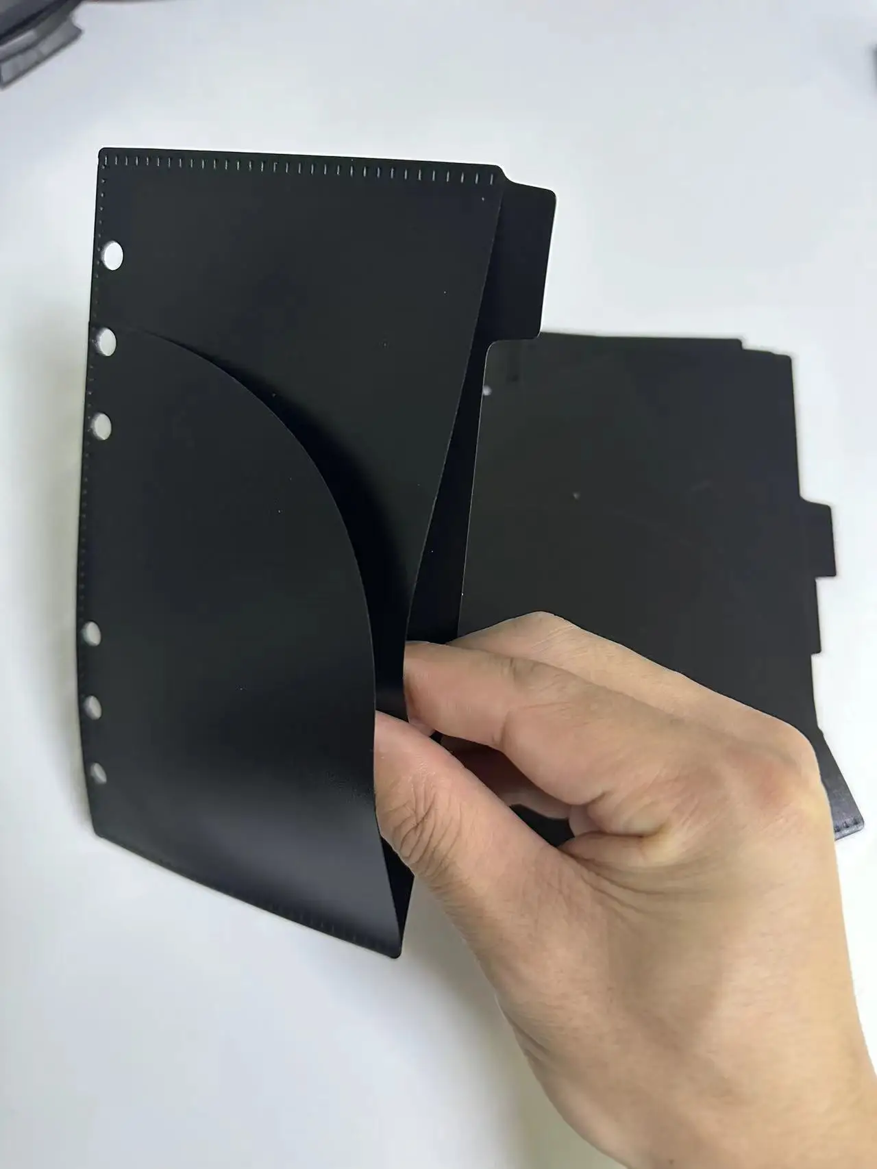 A6 Pink Black Transparent Binder Pockets Binder Folders for Notebook Divider Page Waterproof PVC Leaf Document Filing Bag