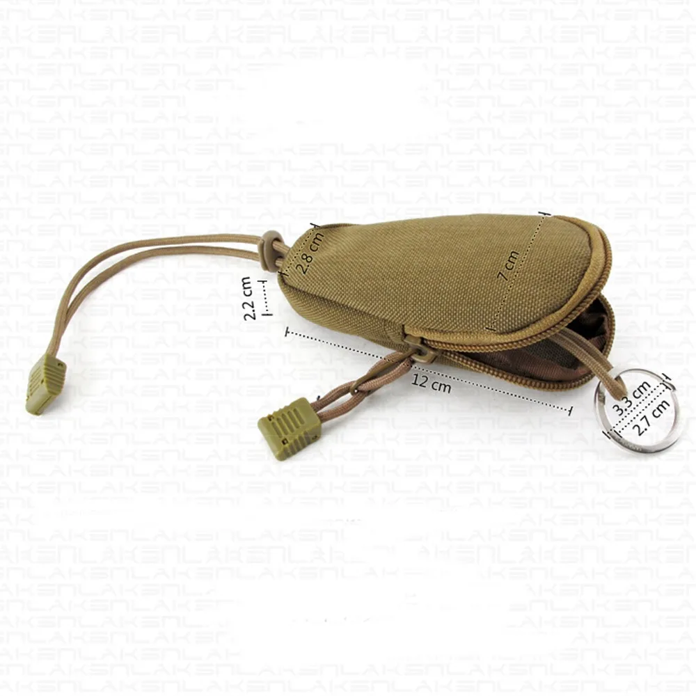 Portable Mini Key Holder Oxford Cloth Mini Zipper Case Key Organizer Multipurpose Men Coin Purses for Outdoor