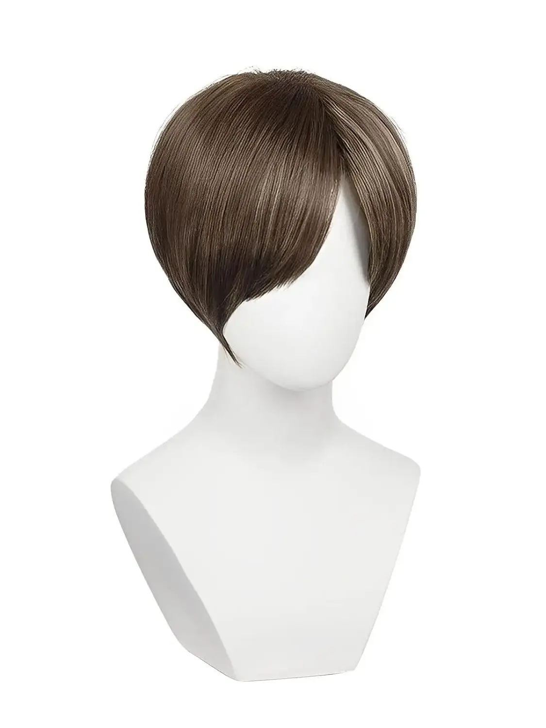 Cosplay Movie Leon Scott Kennedy Women Men Hair for Kennedy Cosplay Wig Short Straight Dark Brown Anime Party Halloween Costume