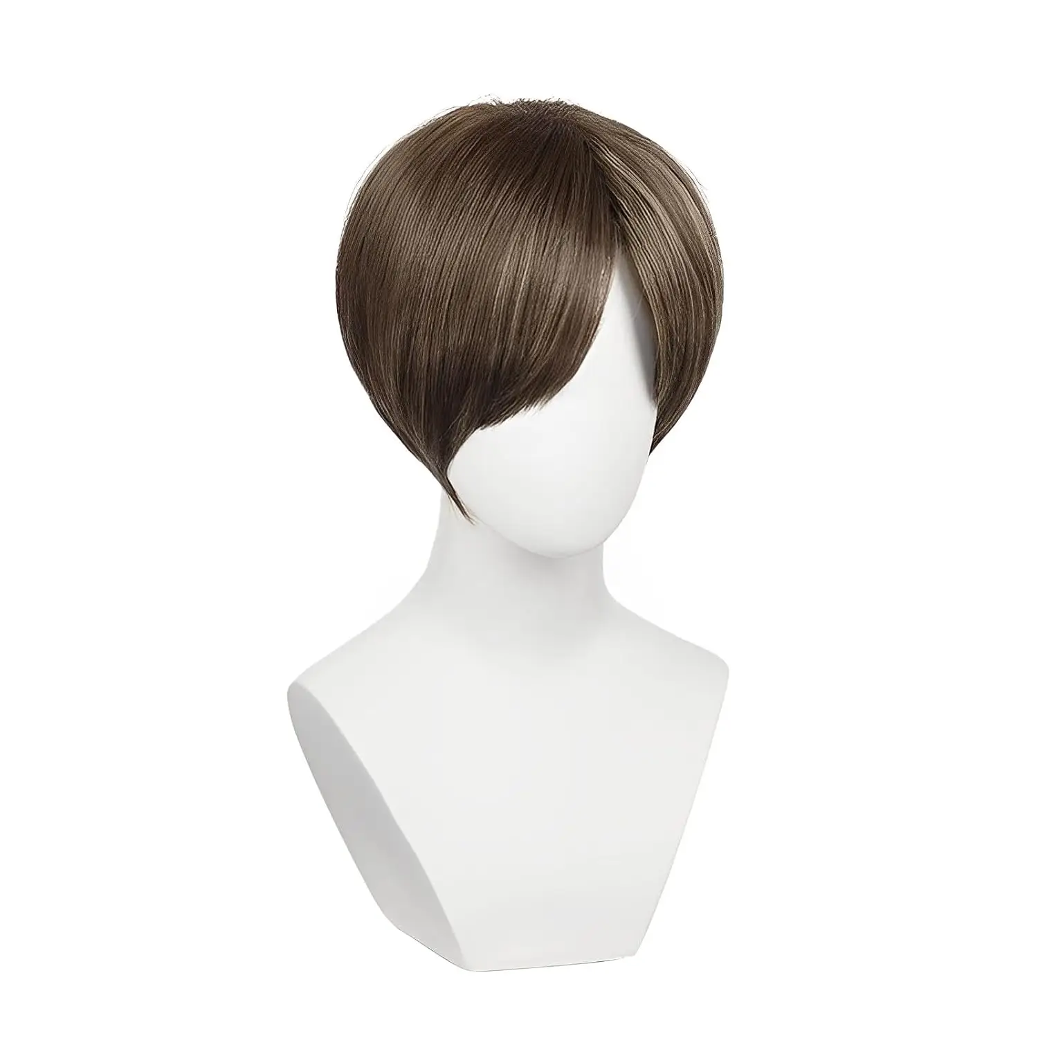 Cosplay Movie Leon Scott Kennedy Women Men Hair for Kennedy Cosplay Wig Short Straight Dark Brown Anime Party Halloween Costume