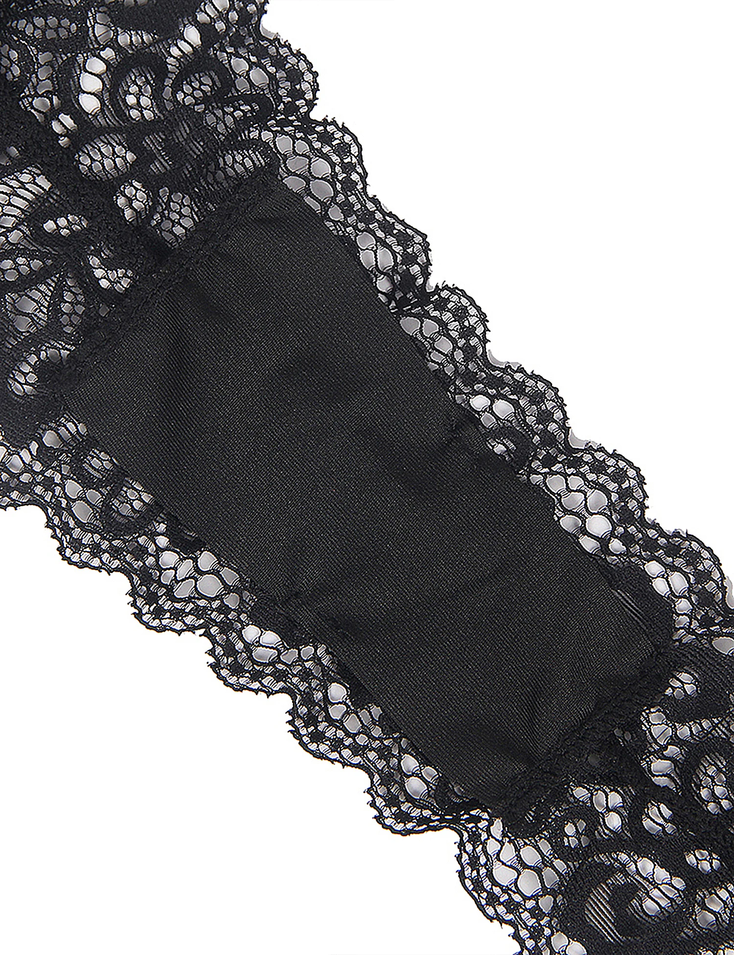 Comeondear Garter PU Leather Lingerie Solid Black Breathable Lace Slimming 4 Stretch Belts Nighty Sleepwear Babydoll with Zipper