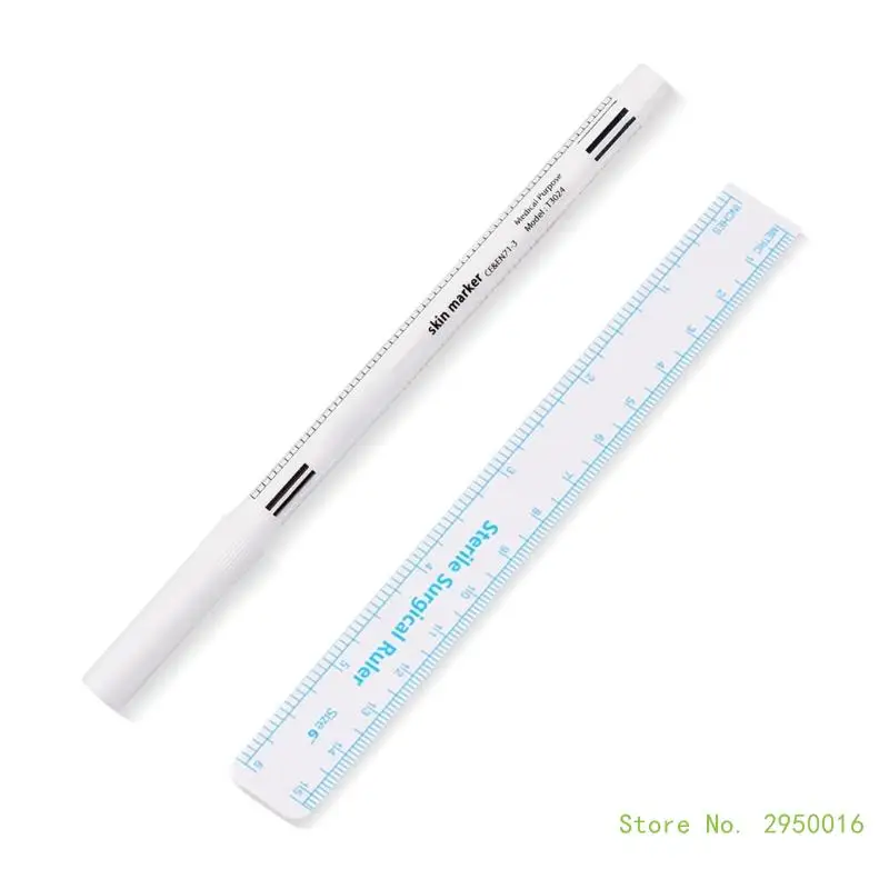 10x Skin Marker Waterproof Positioning Pen White Surgical Skin Marker Eyebrow Makeup Pen Makeup Position Mark Tools
