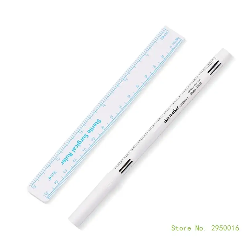 10x Skin Marker Waterproof Positioning Pen White Surgical Skin Marker Eyebrow Makeup Pen Makeup Position Mark Tools