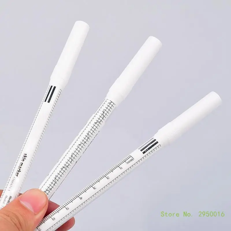 10x Skin Marker Waterproof Positioning Pen White Surgical Skin Marker Eyebrow Makeup Pen Makeup Position Mark Tools