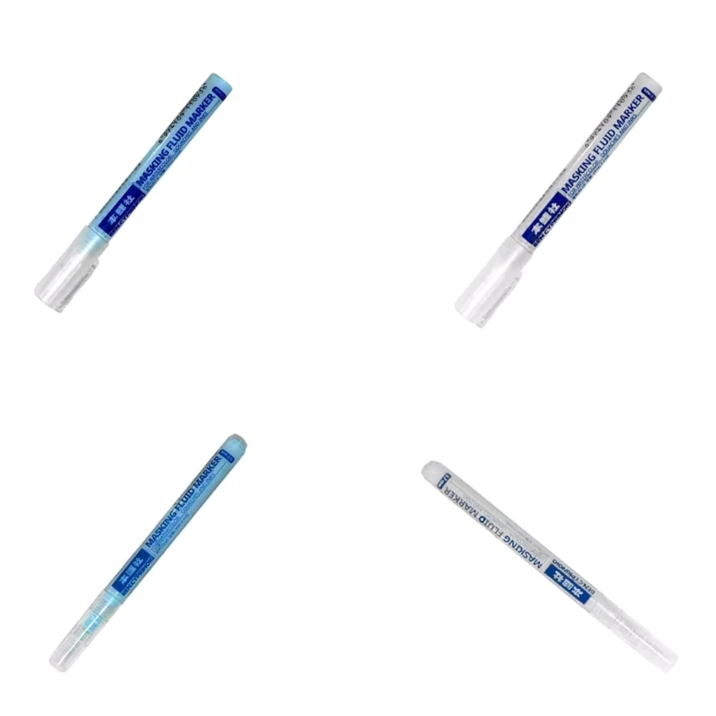 White Blue Mark Pen Watercolor Masking Liquid 0.7 mm/0.3mm Masking Fluid Marker Art Supplies Glues Covering Liquid H8WD