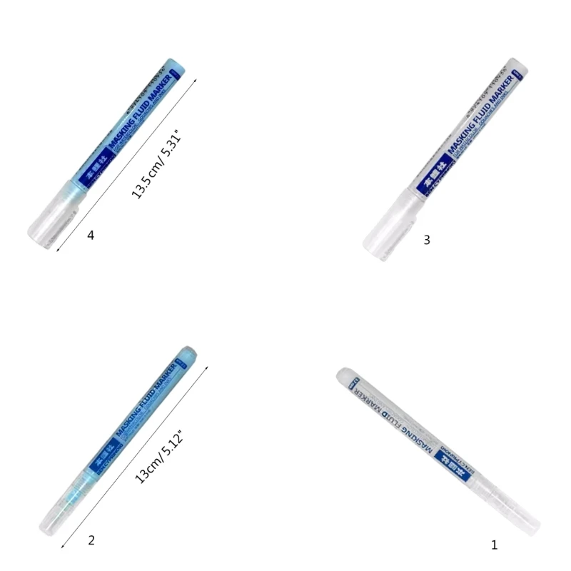 White Blue Mark Pen Watercolor Masking Liquid 0.7 mm/0.3mm Masking Fluid Marker Art Supplies Glues Covering Liquid H8WD