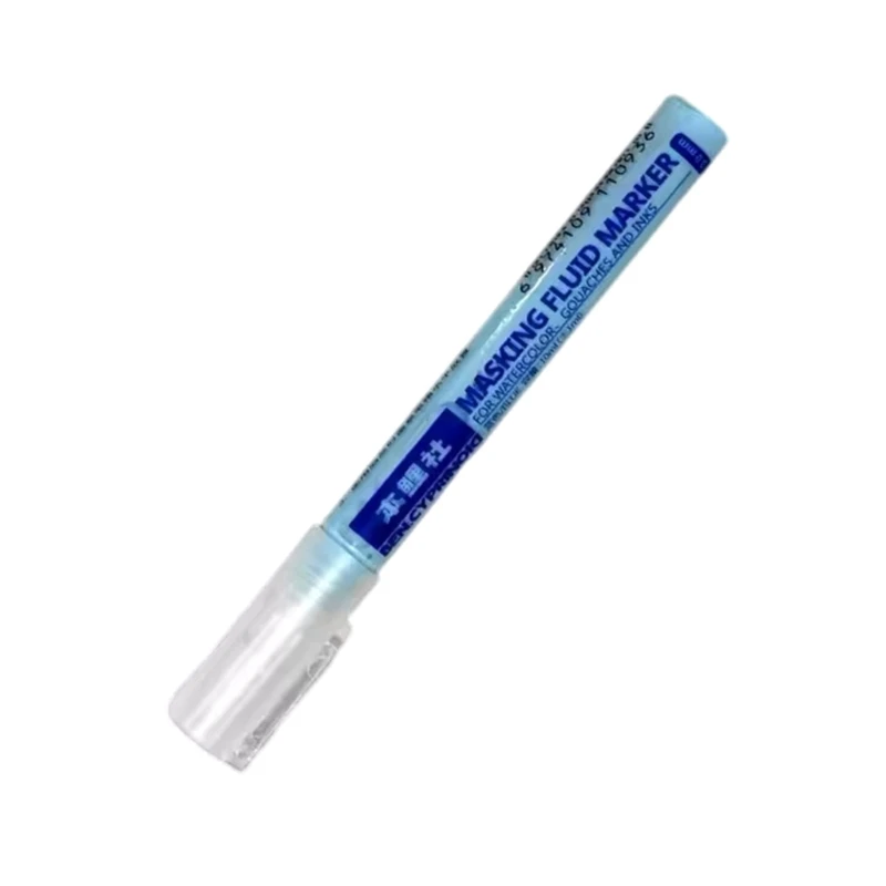 White Blue Mark Pen Watercolor Masking Liquid 0.7 mm/0.3mm Masking Fluid Marker Art Supplies Glues Covering Liquid H8WD