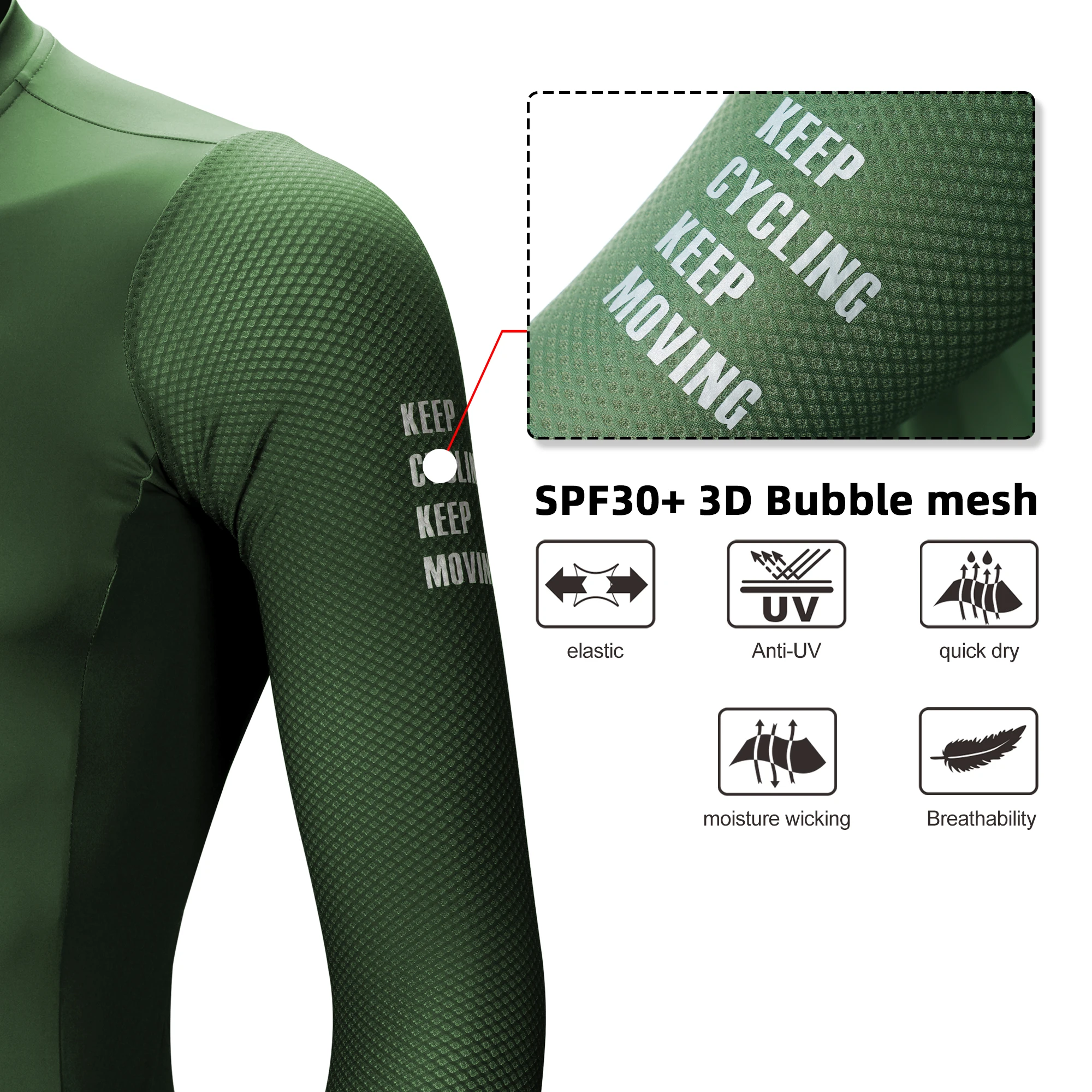 DAREVIE Cycling Jersey Long Sleeve Pro Aero Small Size 3D Bubble Mesh Cycling Jersey Men Women Breathable Man Cycling Maillot