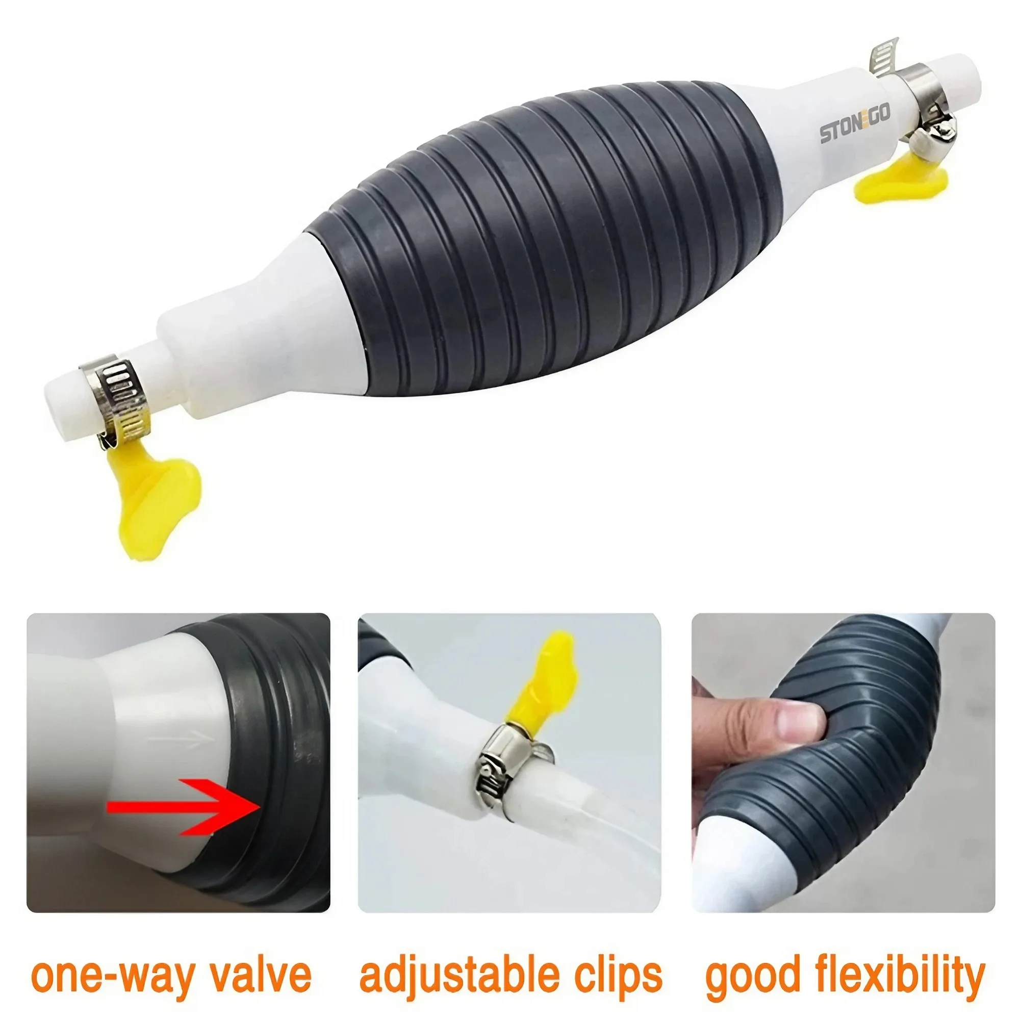 Car Fuel Hand Primer Pump Rubber Manual Petrol Diesel Gas Liquid Transfer Pump Fit For Ford Chevy VW Audi BMW