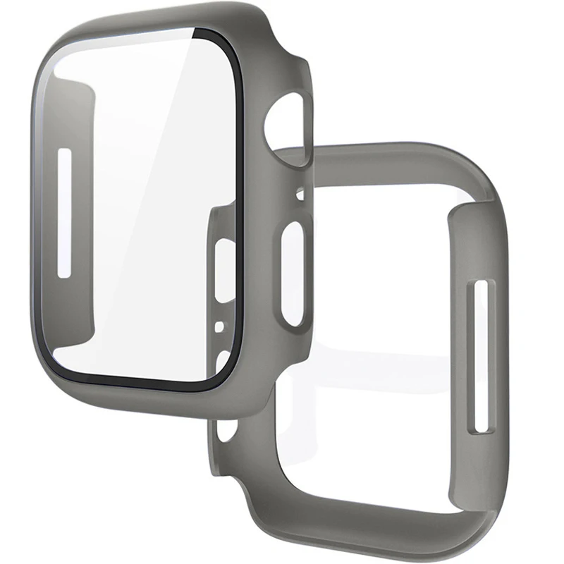 Tempered Glass+Cover For Apple Watch 11 10 9 8 7 46mm 42mm PC Bumper Screen Protector Case iWatch Series 7 6 5 4 SE3 44 40 45mm