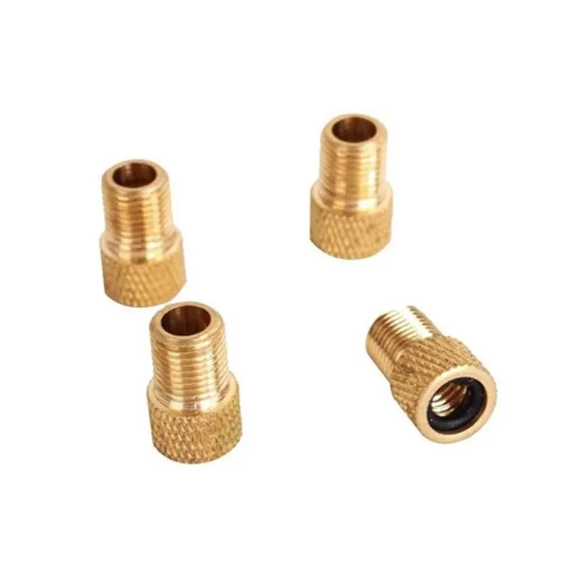 5PC F/V To A/V Valve Adapter Bike Value Converter Presta To Schrader Golden Bike Tire French Valve Adapter Bicycle Accessories