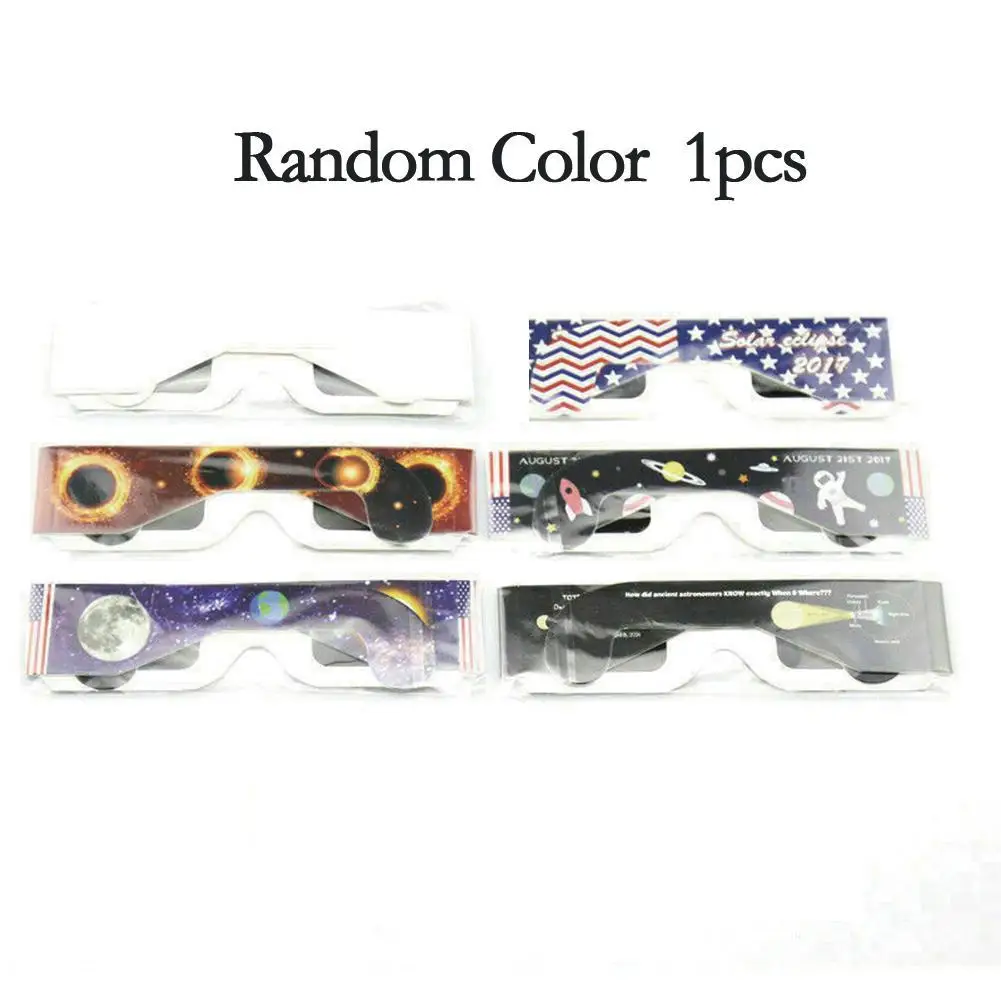 1/5/10pcs Paper Solar Eclipse Glasses Anti-uv Viewing Glasses Safe Shades Observation Solar Glasses Protect Eyes Random Color