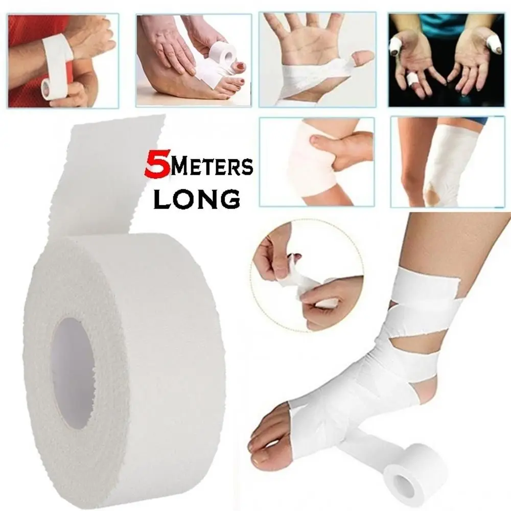 12.5/25/50mm/Roll Medical Waterproof Cotton Premium Adhesive Tape Sport Binding Physio Muscle Elastic Bandage Strain Injury Tape