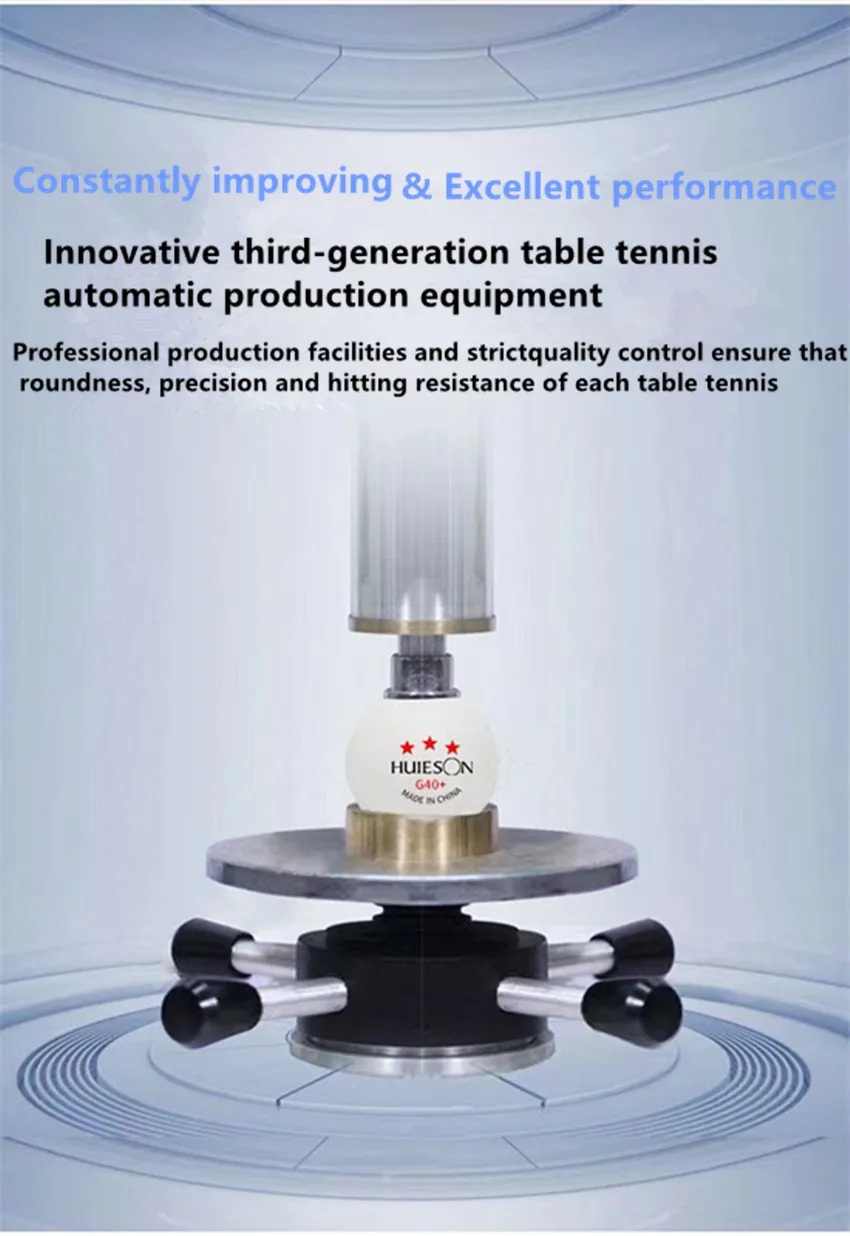 New Huieson 3 Star 20~100 PCS ABS 40+ Material Professional Table Tennis Balls TTF Table Tennis Ping Pong Balls For Competition