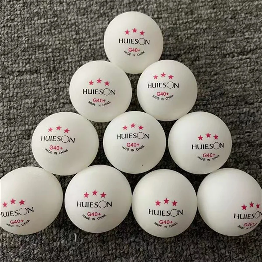 New Huieson 3 Star 20~100 PCS ABS 40+ Material Professional Table Tennis Balls TTF Table Tennis Ping Pong Balls For Competition