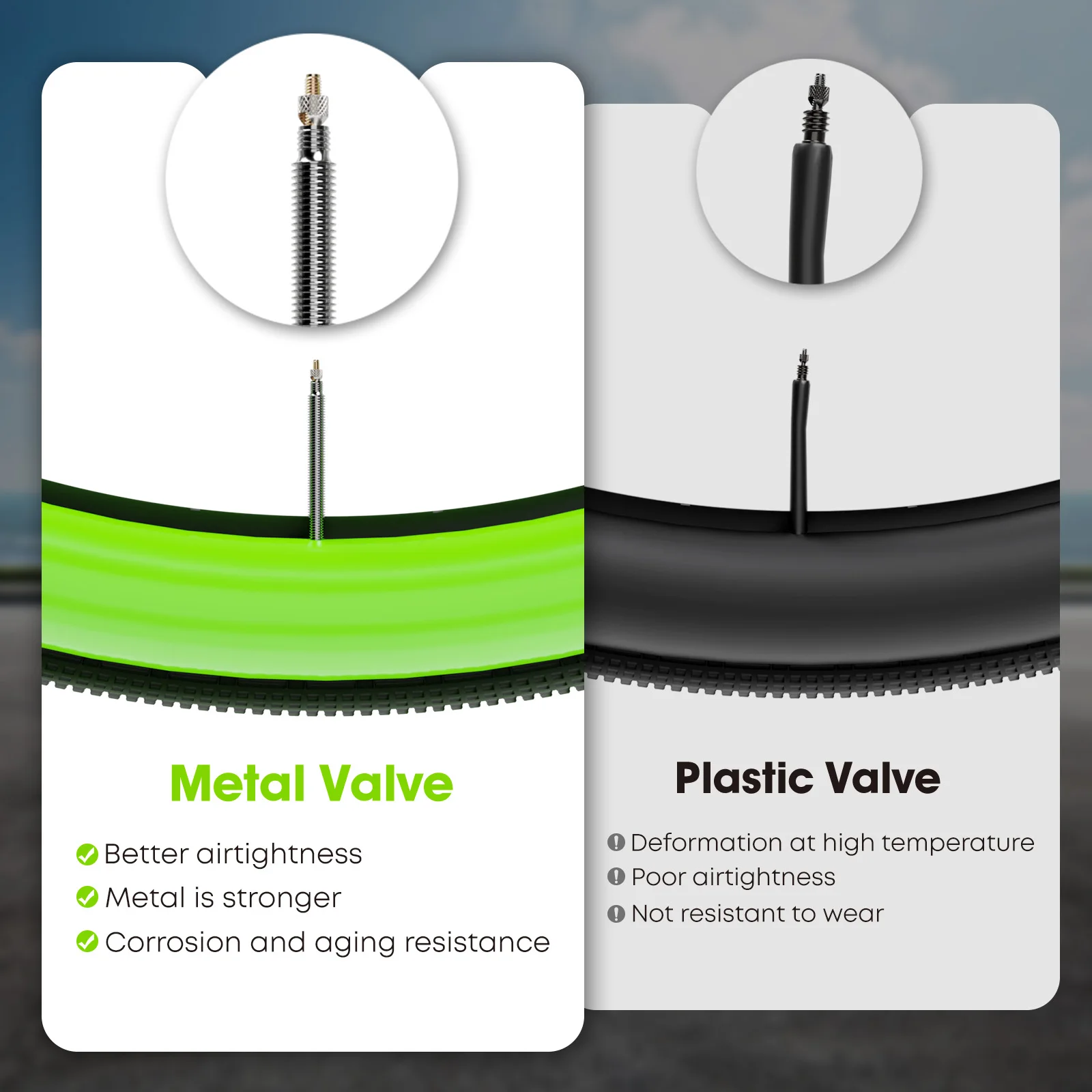 Ultralight Mountain Bike Inner Tube MTB 26 27.5 29 Inches Bicycle TPU Tire 45mm Metal French Presta Valve Anti-Oxidation CYCLAMI