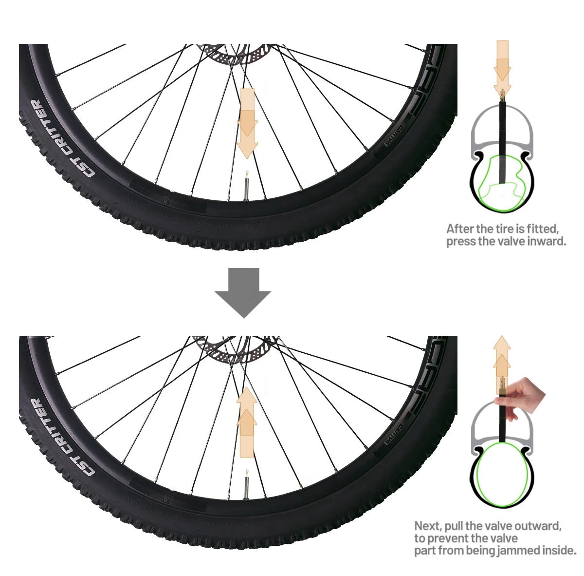 Ultralight Mountain Bike Inner Tube MTB 26 27.5 29 Inches Bicycle TPU Tire 45mm Metal French Presta Valve Anti-Oxidation CYCLAMI