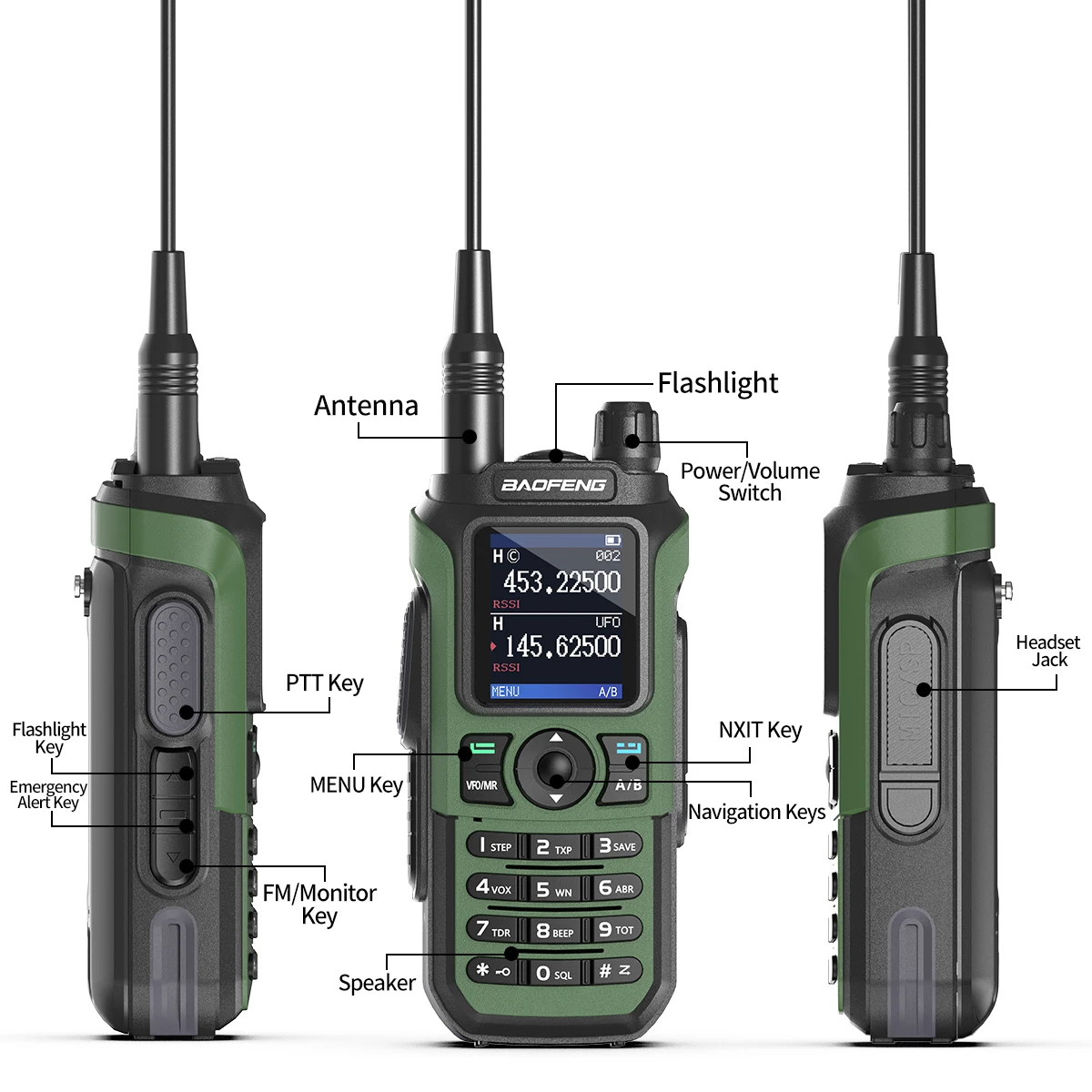 Baofeng UV 21 Pro Wireless Copy Frequency Walkie Talkie 16 KM AM Long Range Waterproof Multi-Band Type-C Charger Ham Radio UV 5R
