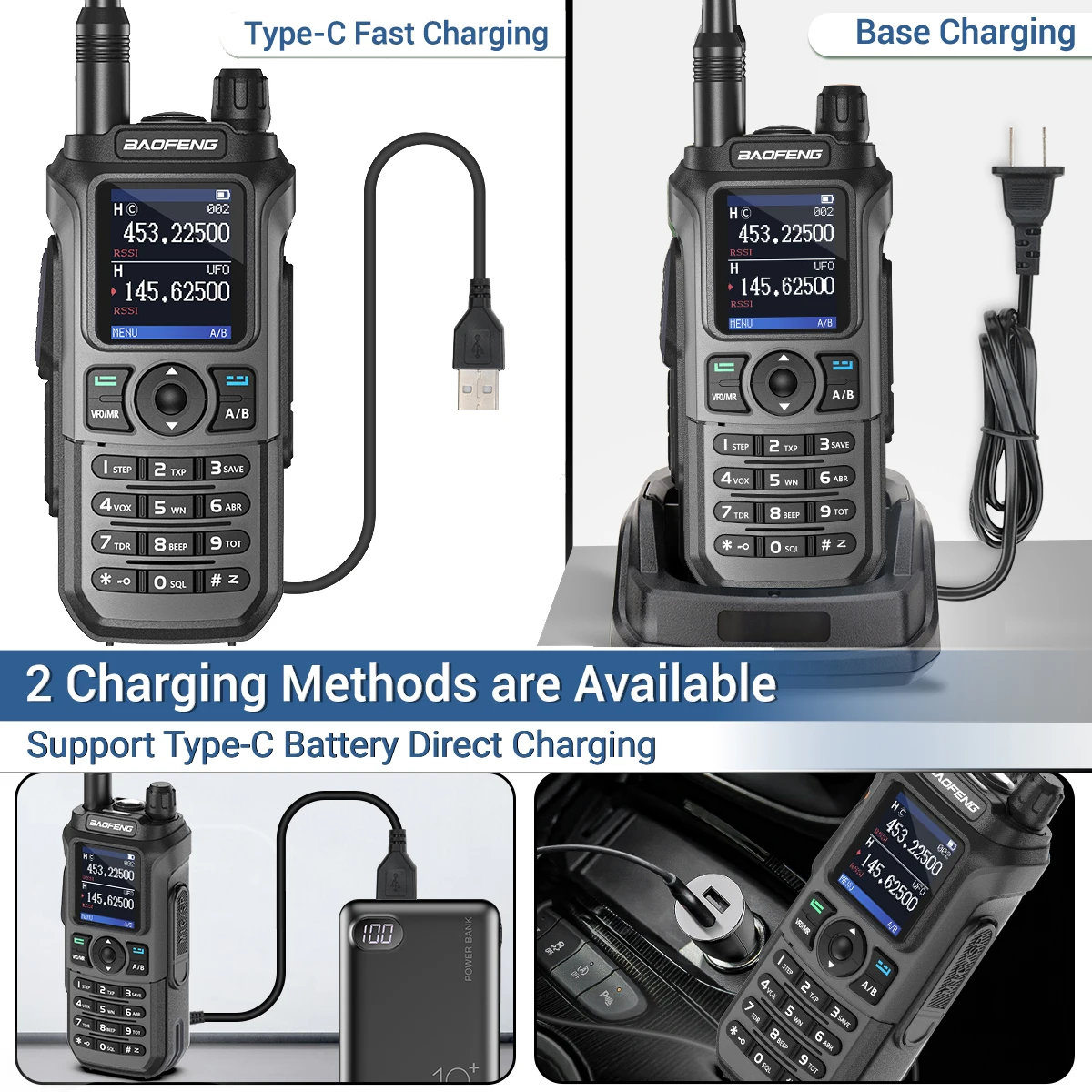 Baofeng UV 21 Pro Wireless Copy Frequency Walkie Talkie 16 KM AM Long Range Waterproof Multi-Band Type-C Charger Ham Radio UV 5R
