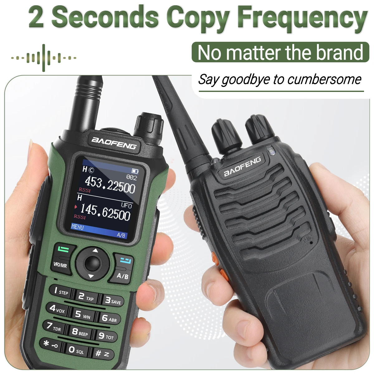 Baofeng UV 21 Pro Wireless Copy Frequency Walkie Talkie 16 KM AM Long Range Waterproof Multi-Band Type-C Charger Ham Radio UV 5R