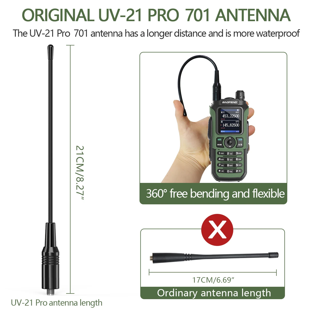 Baofeng UV 21 Pro Wireless Copy Frequency Walkie Talkie 16 KM AM Long Range Waterproof Multi-Band Type-C Charger Ham Radio UV 5R