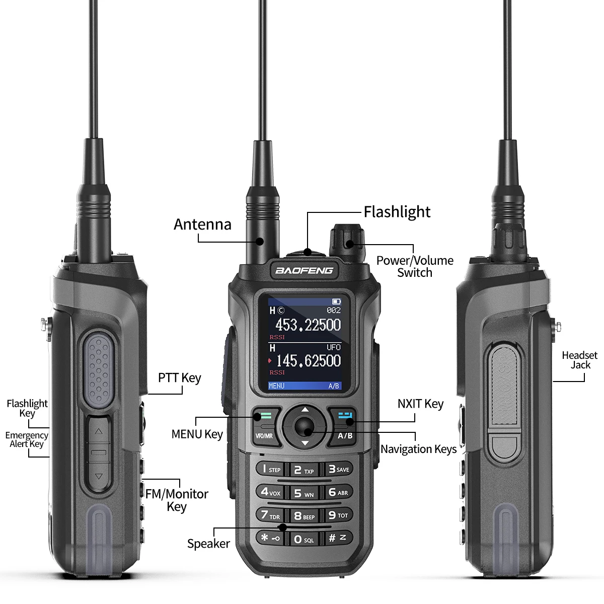 Baofeng UV 21 Pro Wireless Copy Frequency Walkie Talkie 16 KM AM Long Range Waterproof Multi-Band Type-C Charger Ham Radio UV 5R